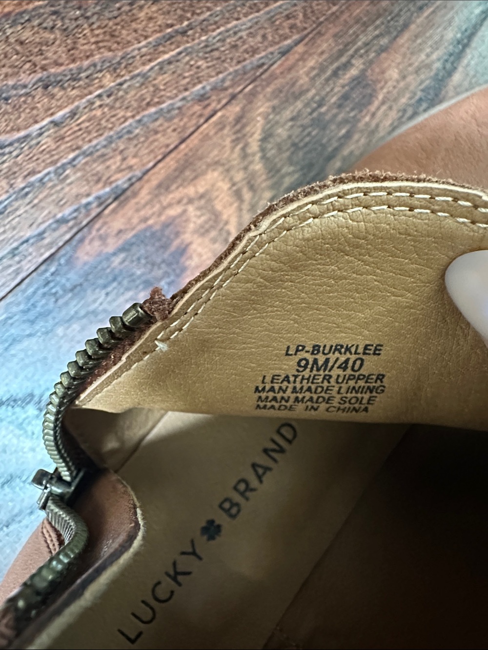 Lucky Brand Tan Leather Side-Zip Ankle Booties - Picture 4 of 8